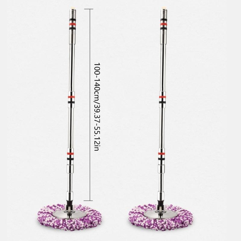 Wischmop Edelstahl Teleskopstiel Schnelltrocknungssystem Abnehmbarer Waschbarer Moppkopf Heimreinigungssysteme Set