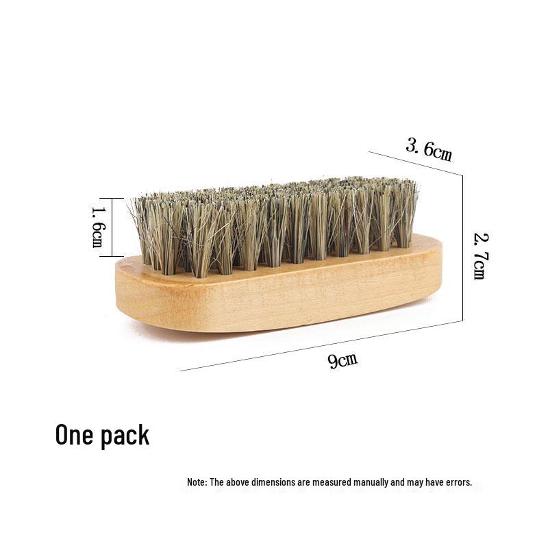Beech Wood Horsehair Shoe Brush for Leather and Suede - Available in Large and Small Sizes