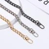 Women Aluminum Parts&Accessories Replacement Purse Chain Shoulder Bag Straps Extender with Metal Buckle Metal Flat Chain