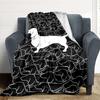 1pc Dachshund Pattern Lightweight Flannel Blanket, Comfortable and Warm Blanket, for Office and Camping Sofa Bed153