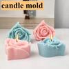 3D Heart Flower Silicone Candle Mold Diy Love Flower Soap Gypsum Crafts Resin Casting Molds Handmade Chocolate Cake Baking Tools