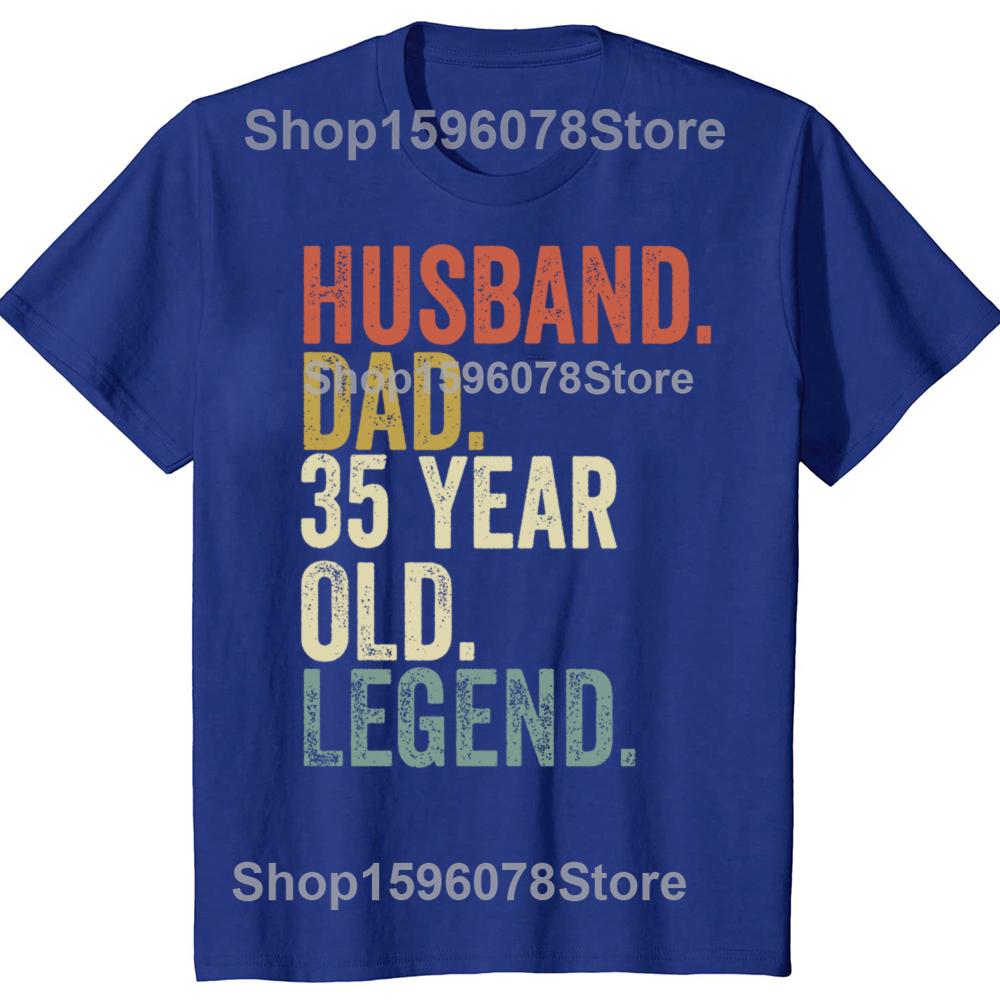 Funny 35th Birthday for Men Husband Dad 35 Year Old Legend T Shirts Men Streetwear Tee Shirt Short Sleeve Unisex 1990 Clothing