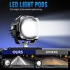 2PCS 72w LED Light Pods Offroad Driving Fog Lamp Flood Beam For ATV UTV Truck