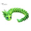 Articulated Sensory Toys 3D Printed Dragon Fidget Toy, Cute Ornaments, Desk Kawaii Cherry Blossom Decor Stress Relief Toy for Adults, Fantasy