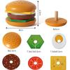 Wooden Sandwich Burger Sorting Stacking Toys Simulated Kitchen Toys Kids Preschool Education Toy