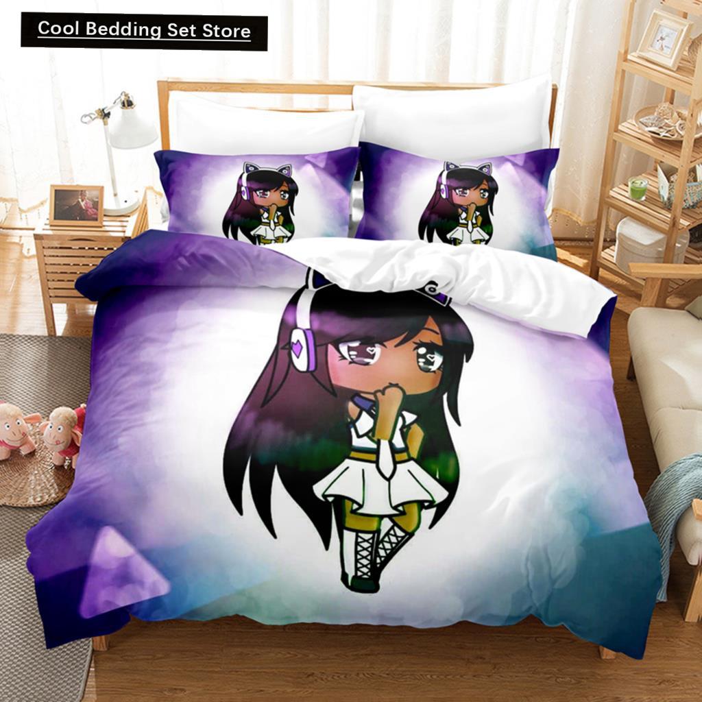 3D Print Anime Kawaii The Gacha Girl Bedding Sets Duvet Cover Set With Pillowcase Twin Full Queen King Bedclothes Bed Linen