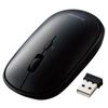 ELECOM Wireless Mouse, 2.4GHz, Slint M-TM10DBBKEC, Slim Design, Silent Operation, 4 Buttons, Presentation Mode, Windows & Mac Compatible, Black