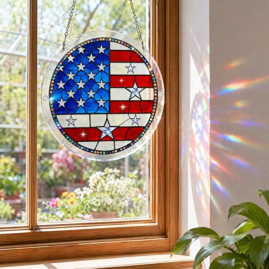 Window Hanging Acrylic Puzzles Suncatcher Stained Glass Style DIY Jigsaw Puzzle Craft