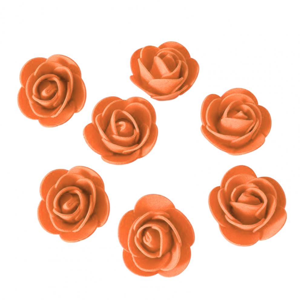 500 Pcs DIY Rose And Bear Flowers Artificial Rose Head Flower Arrangement Mini Artificial Foam Rose Heads Bulk Flower Heads