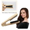 Hair Straightener Wooden Brush Salon Hairdressing Styling Comb Anti-static Dual-Brush Comb