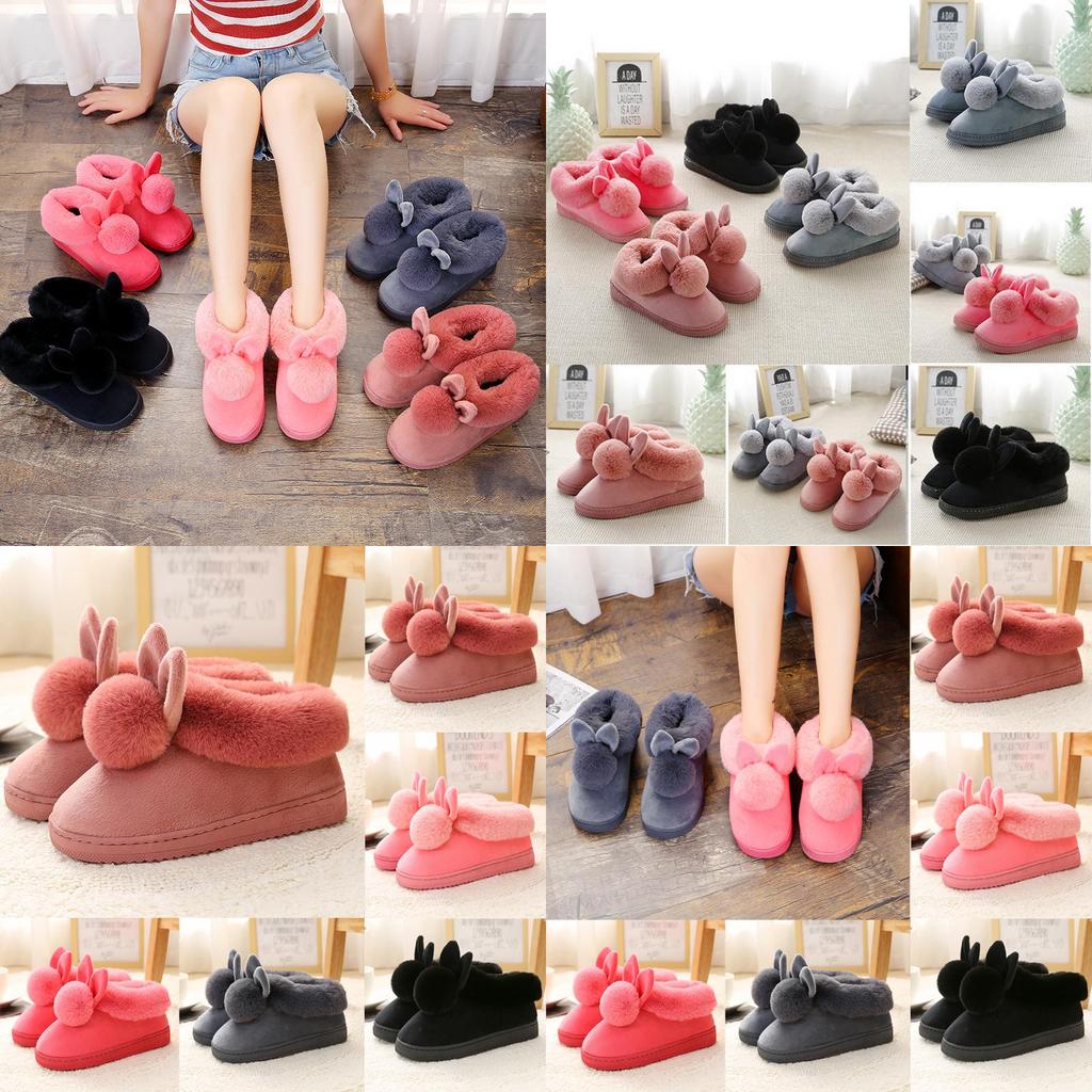 Ultra-soft Indoor Women Bunny Rabbit Plush Slippers For Winter Comfort