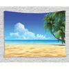 Tropical Beach Paradise Tapestry Serene Vibrant and Blissfully Relaxing Wall Art for a Coastal Decor Statement