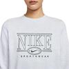 Nike Einfacher Rundhals-Pullover Langarm-Sweatshirt Damen-Sweatshirt Weiß Grau HJ0981-051
