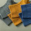 Men's Short Socks for Spring and Summer, Double-needle Short Tubes, Solid Color Combed Cotton Men's Socks, Thin Boat Socks