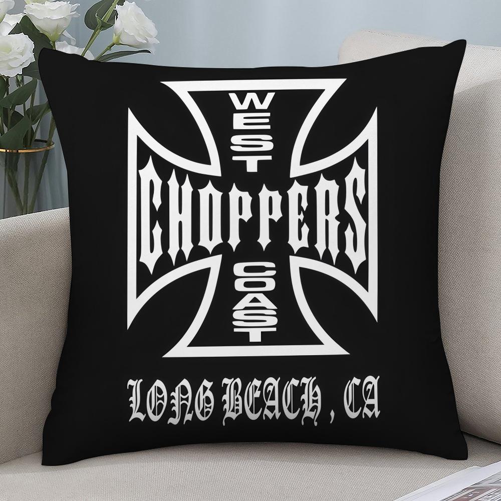 W-West Coast C-Choppers Pillow Case Short Plush Pillow Covers Sofa Decorative Gift Home Double-sided Printing Cushion Cover
