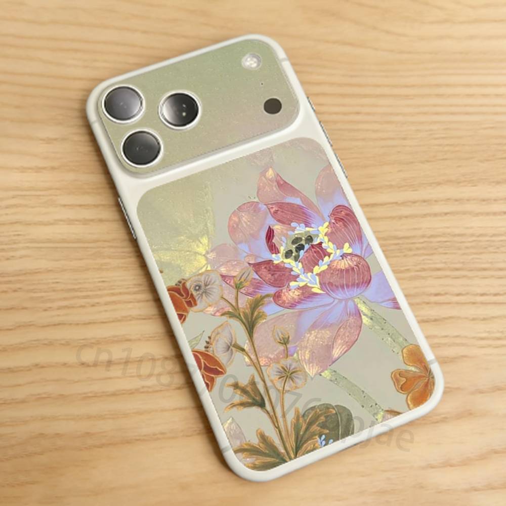 

Good Luck Lotus For iPhone 17 pro Max/17 pro Full Cover Decal Skin Wrap Colorful Rear Protective Sticker Film iPhone17promax