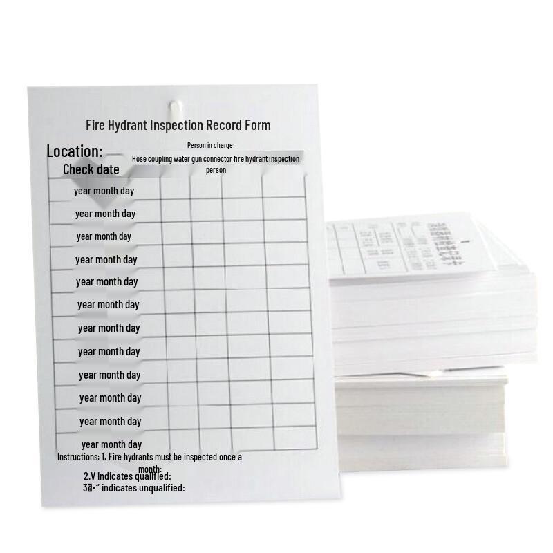 Fire Safety Inspection Record Cards