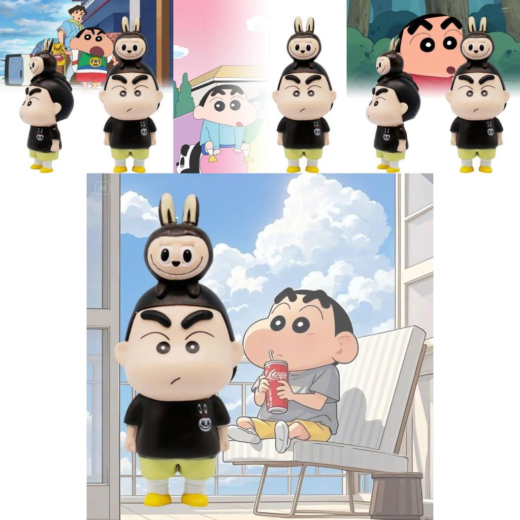 Adorable Crayon Shin Chan Labubu Figurine Perfect For Collectors And Fans Alike