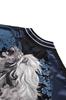 East Rain Sukajan Jacket with Embroidered Lion Satin Japanese Shiny FUN229 Men's Print, Fabric, Pattern, Outerwear,