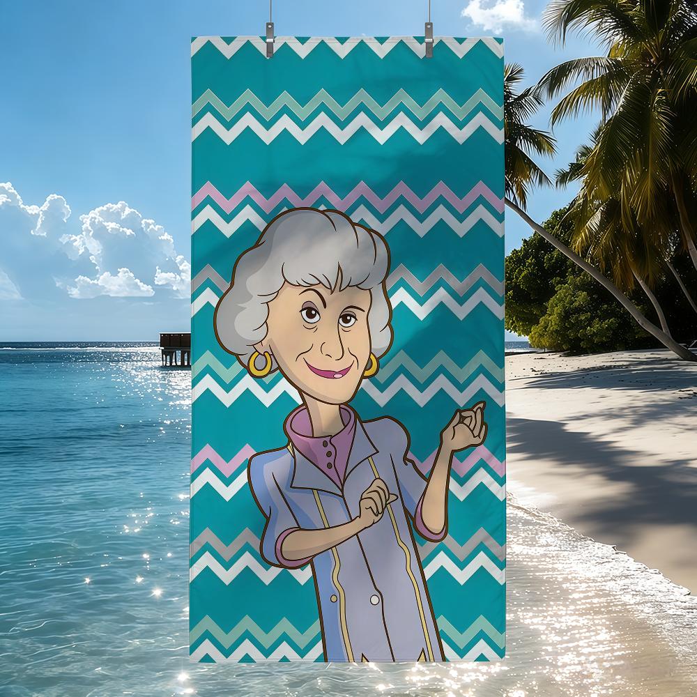 TV-Serie Die Golden Girls Cartoon Handtuch Schnelltrocknende Strandtücher Sind Geeignet Für Schwimmbäder Camping Yoga Und Das Fitnessstudio