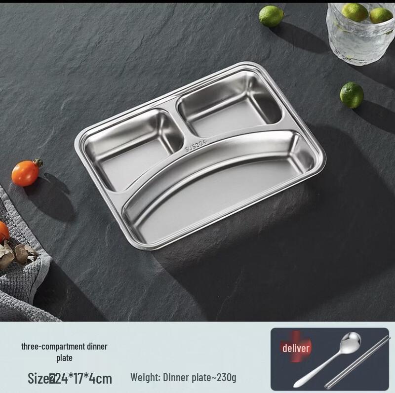 Ru Han 304 Stainless Steel Children s Divided Plate