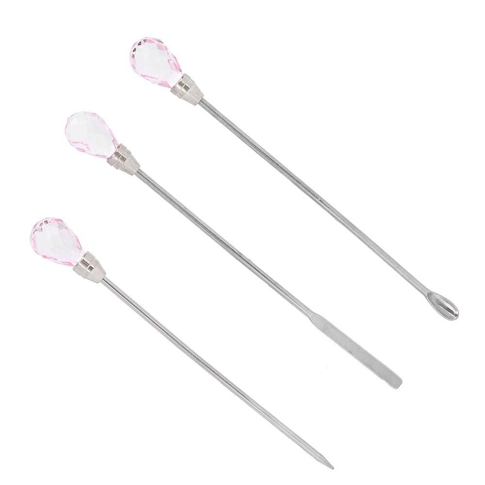 3 Pcs Portable Nail Art Stirring Rod Professional Nail Art Spatula  Salon & Home DIY Use
