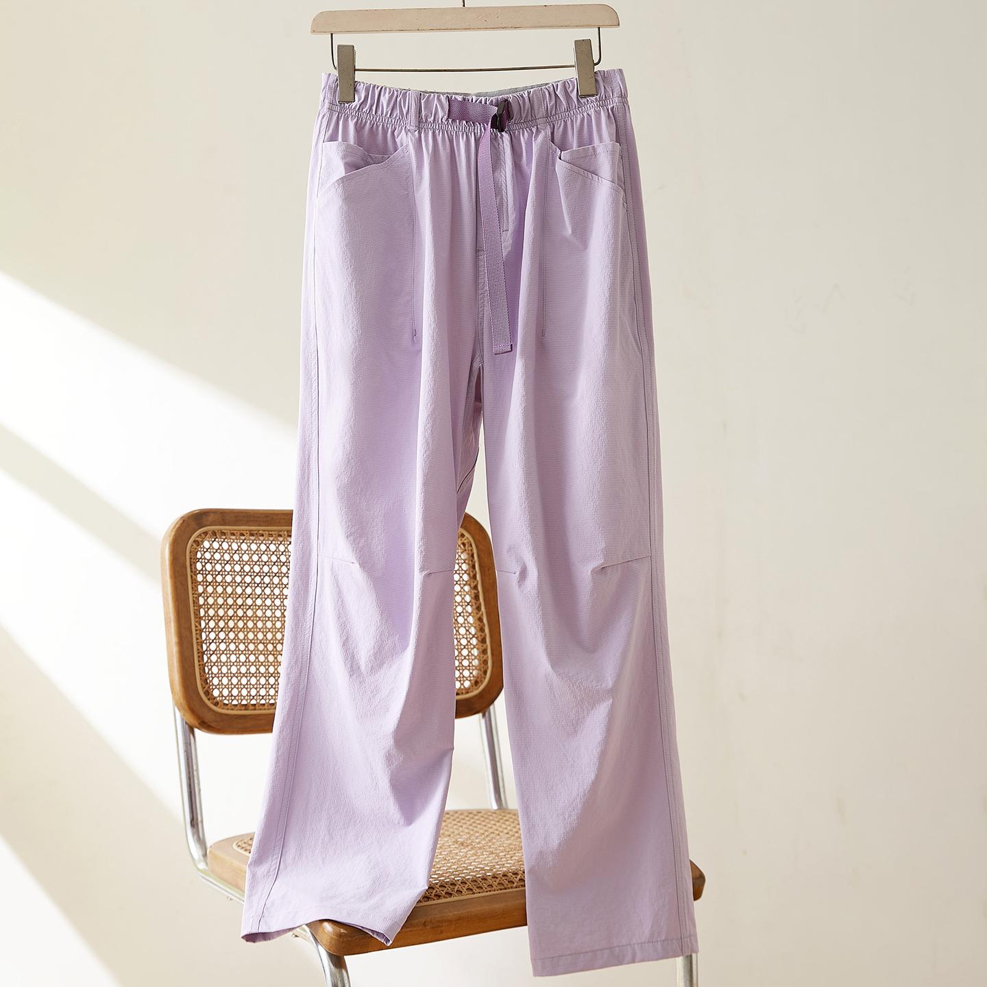 

Легкие быстросохнущие спортивные рабочие брюки большой карман солнцезащитные брюки эластичная талия женские брюки на кулиске повседневные брюки L