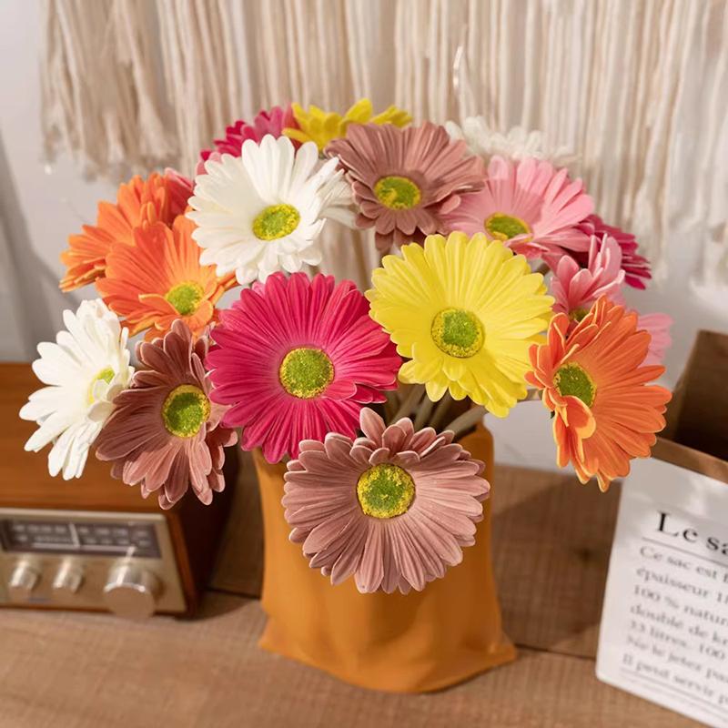 1/5Pcs Artificial Chrysanthemum Flowers Plants Fake Sunflower Flower Arrangement Floral Ornament Living Rooms Home Wedding Decor