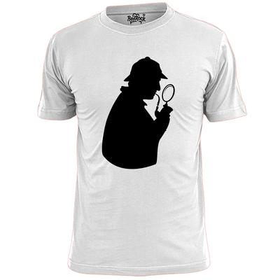 T-shirt da uomo Silhouette di Sherlock Holmes Detective Holmes Watson