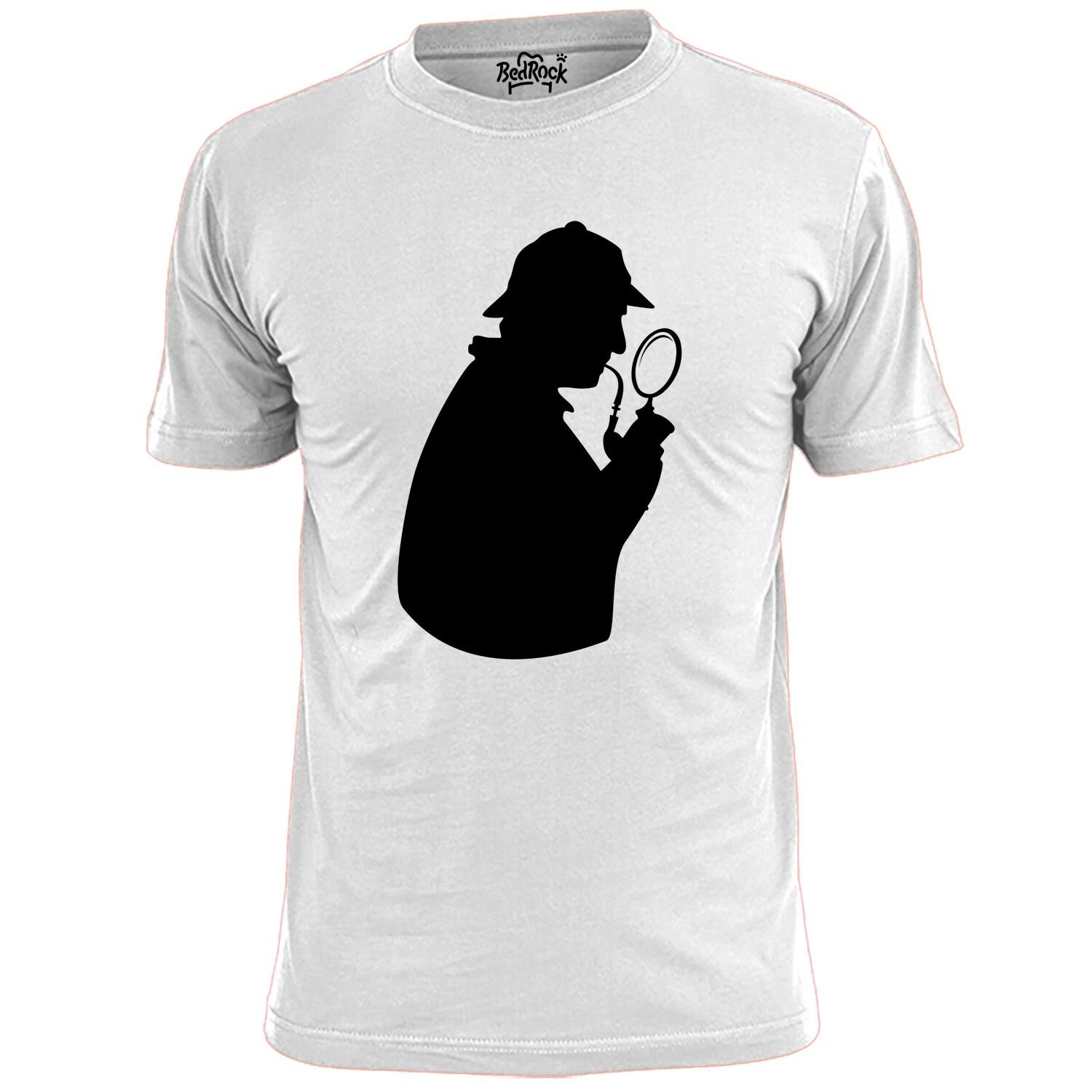 Mens Sherlock Silhouette T shirt Detective Holmes Watson M
