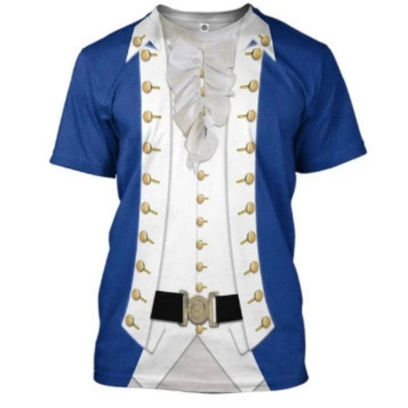 Male Historical Figure's 3D Personalized Printed Clothing Short Sleeved 3D T-shirt
