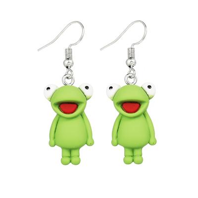1 Pair Women Hook Frog Vivid Shape Pendant Earrings Earrings Appearance Drop Earrings Lightweight
