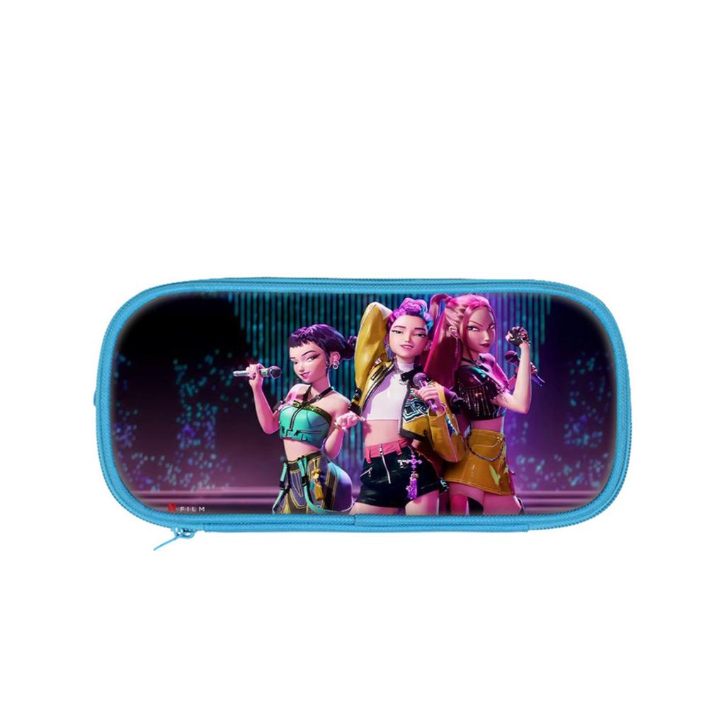 Student Blue Double-layer Pencil Case Kpop/ Witch Hunting Girl Group Student Storage Stationery Bag Pencil Bag