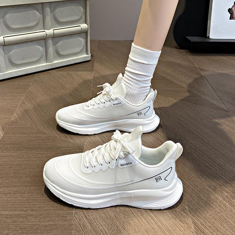 

Wear-resistant running shoes women s shoes 2025 spring and summer new air cushion shock-absorbing breathable casual shoes fashionable versatile coupl 35