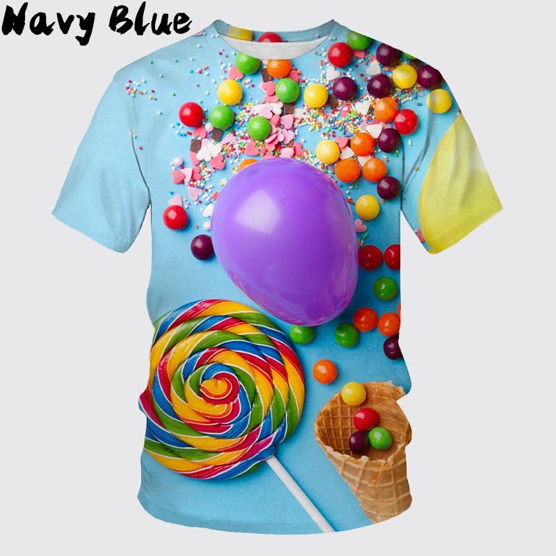 Sweetie Cherry Cake Graphic T Shirt For Men Clothing Unisex 3D Print Fruit