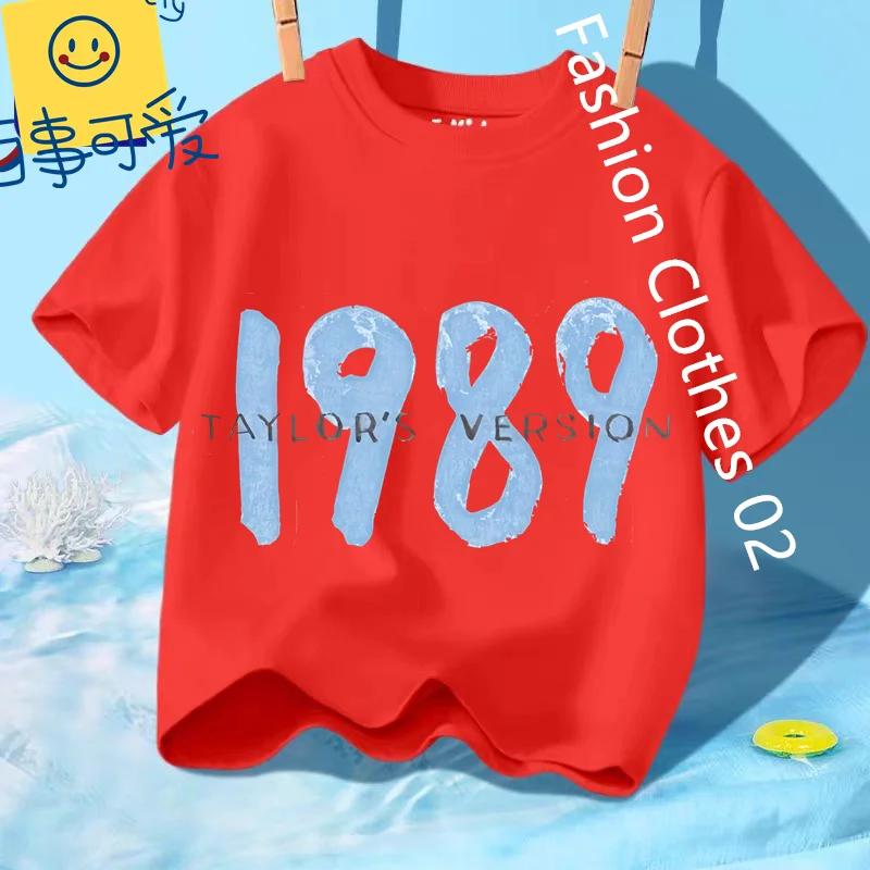 Kinder Neue Streetwear Kleidung T-Shirt 2025 Taylor Swifts 1989 T-Shirts Jungen und Mädchen T-Shirt Geschenk Fans Musik Konzert Kurzarm