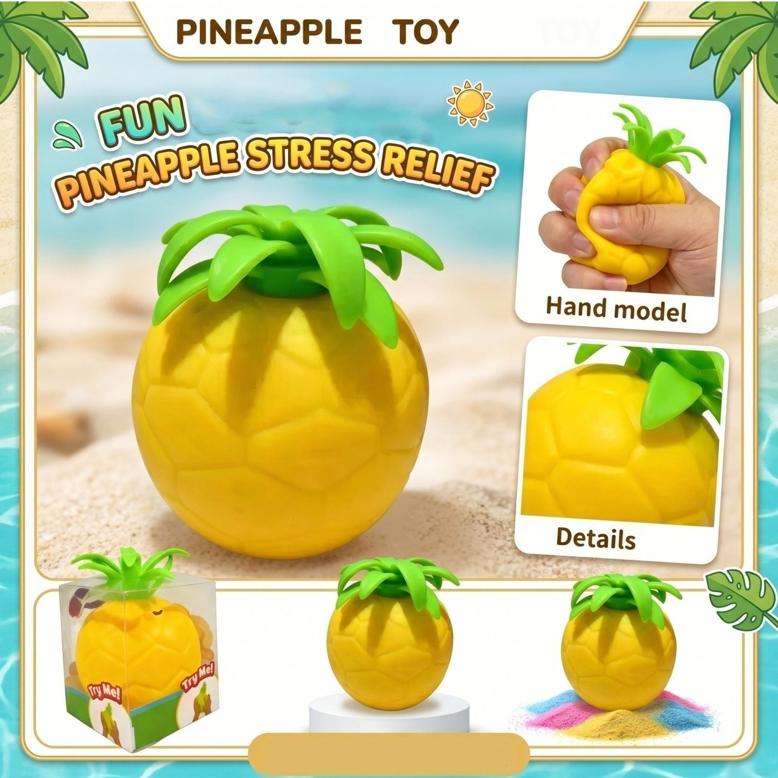Ананас Игрушка-антистресс 16,5 см, Сенсорная игрушка для взрослых и детей, Настольная One Size