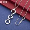 925 Sterling Silver Wedding Gift Bar Three Circle Pendant Necklace Fashion Jewelry