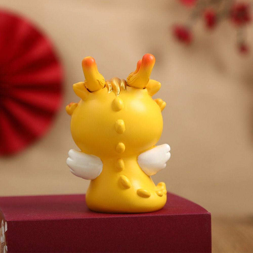 Resin Dragon Baby Ornament Auspicious Dragon Statue Cute Dragon Figurine  Children