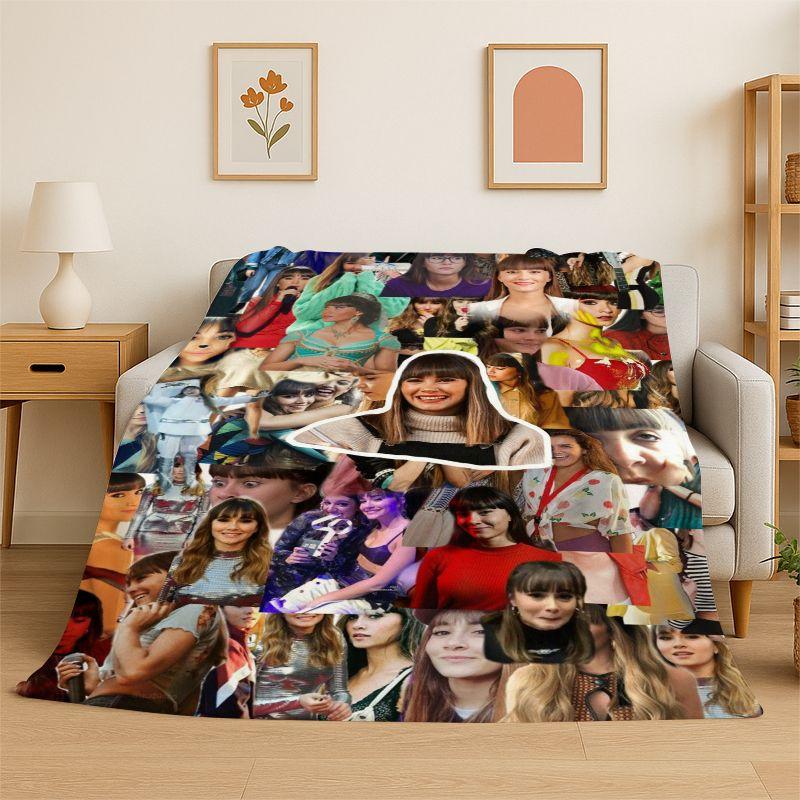 Fashion Aitana Spanish Singer Flannel Blanket Soft Warm Throw Blanket for Bedroom Living Room Bed Travel Camping Picnic Gift