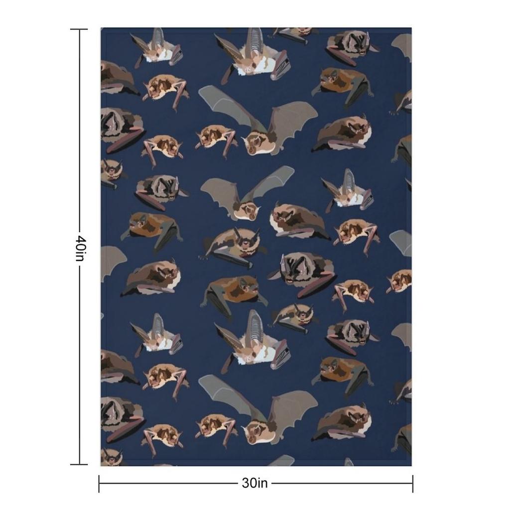 B for British Bats Throw Blanket Flannels Funny Gift Moving Shaggy Blankets