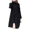 Damen Herbst Winter Wollmantel Umlegekragen Einreihig Locker Mittellang Dicker Warm Halten Mantel für Pendeln Dating Reisen