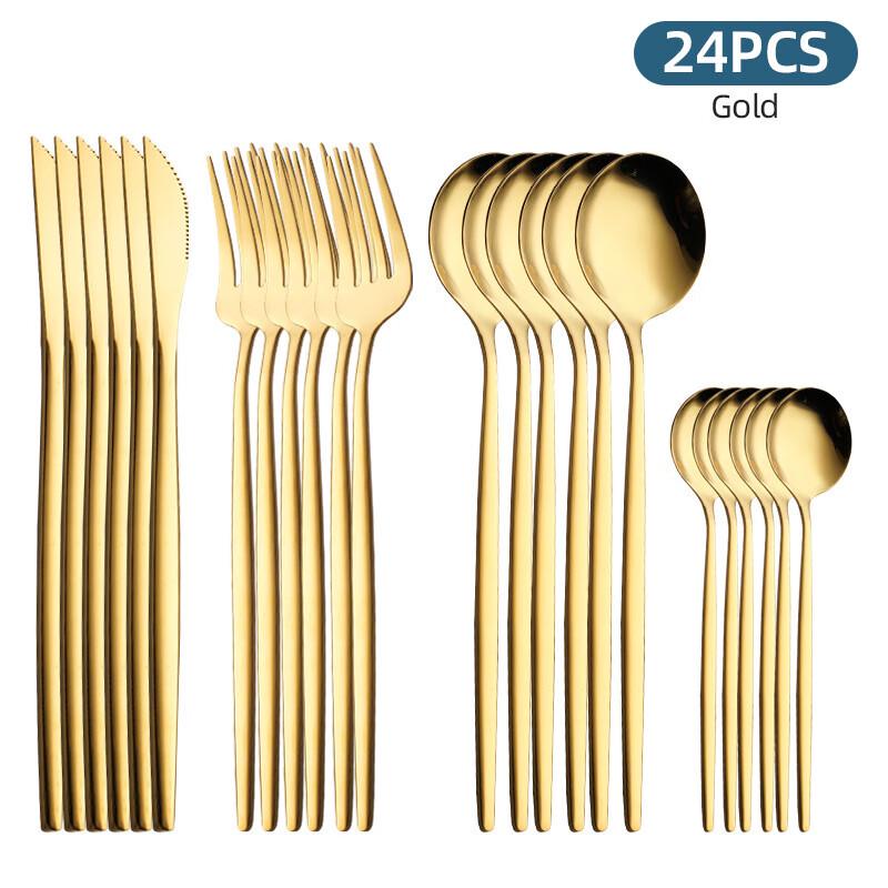 Zhi Shi Edelstahl 24-teiliges Besteckset