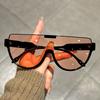 Trendy Unisex Oversized Semi-circular Glasses Anti Glare Sunglasses Perfect for Hiking Beach Trips and Daily Outdoor Activities