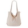 Maytopia TTB602 (Beige) Dames Corduroy Tote Bag, Schoudertas, Moedertas, Handtas, Waterafstotend, Met Rits, Grote Capaciteit, A4 Formaat,