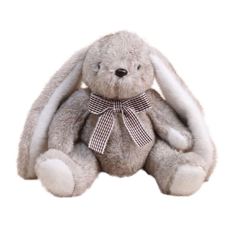 Cute Sitting Rabbit Plush Toy With Bow Tie For Kids And Girls Gift