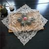 Square 40cm European Embroidered Lace Multi-purpose Cover Cloth Coffee Tea Tray Microwave Rice Cooker Universal Dust Table Mat