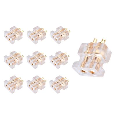 Set mit 10 Stück 0,78 mm Doppelstift-Ohrhörersteckern für professionelle Soundreparaturen 0,78 2Pin Buchsenanschlussstecker