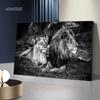 Modern Lion Family Canvas Painting Wild Animals Lion Wall Art Posters Canvas Prints Art Pictures for Living Room Home Decoration