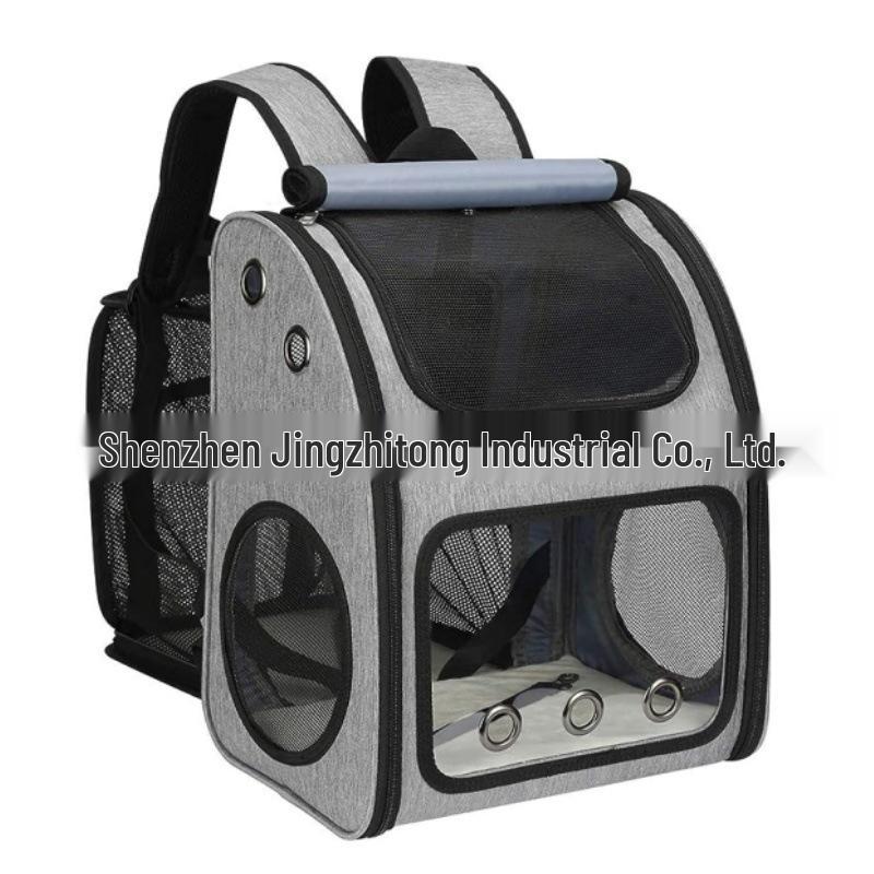 Breathable Expandable Pet Backpack: Portable, Foldable Carrier for Cats and Dogs
